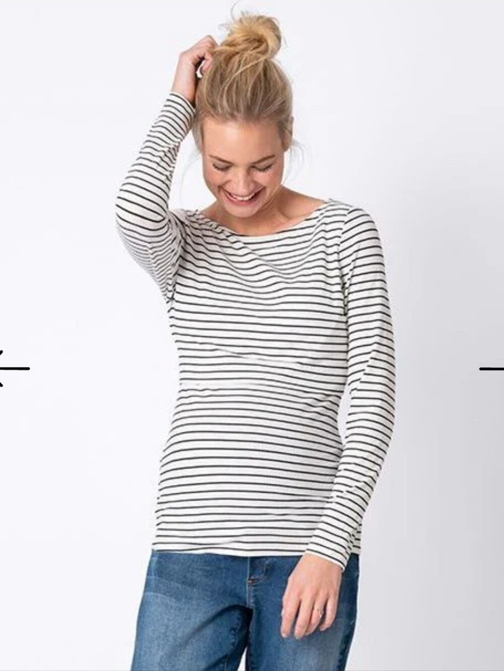 Anne Striped Maternity & Nursing Top by Seraphine